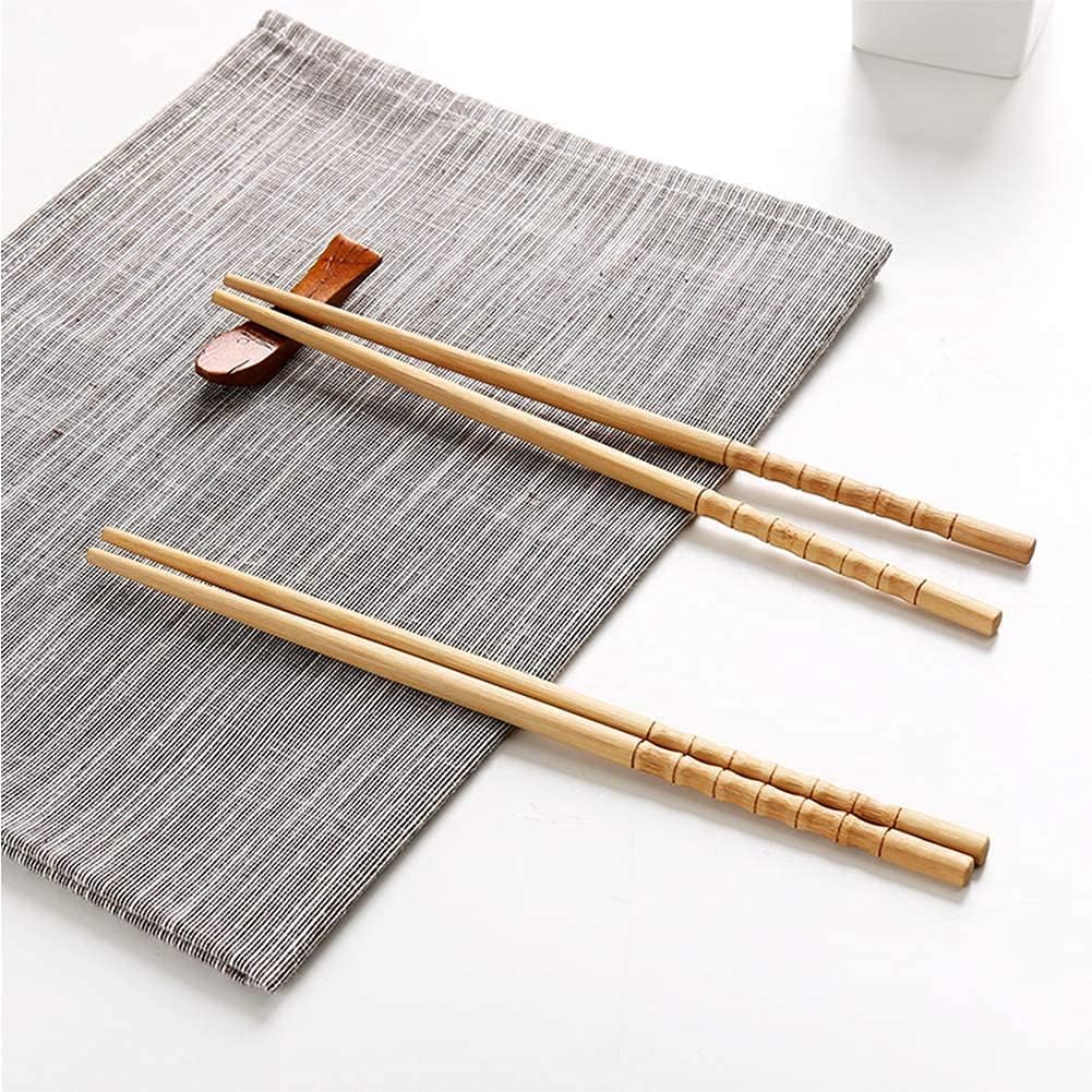 10-Pairs Nice and Good Chopsticks Wooden Reusable Set Travel Chopsticks With Case Reusable Chinese Korean Japanese Bamboo Portable Chopsticks Utensil Dishwasher Safe - Image 2